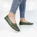 Balerini piele naturala Zayla Green